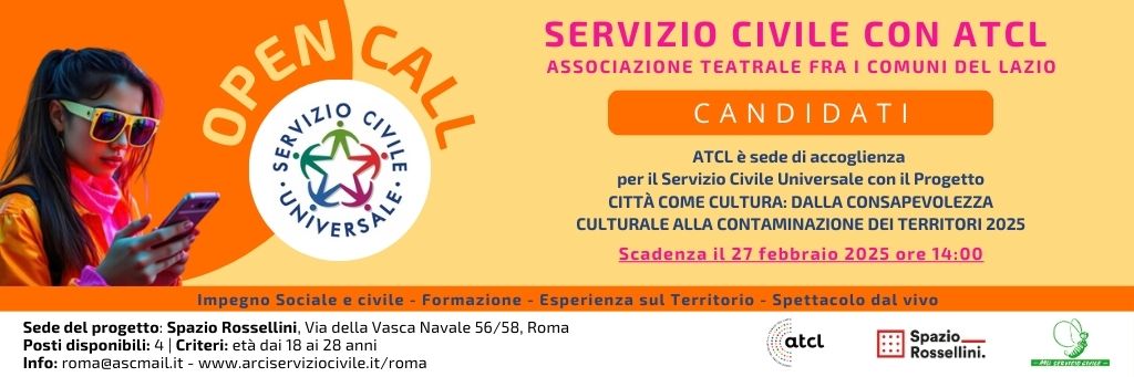 Aperto il bando 2025 Arci Servizio Civile Roma
